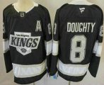 Cheap Men's Los Angeles Kings #8 Drew Doughty Black Alternate Authentic Jersey