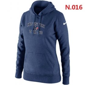 Wholesale Cheap Women\'s Nike Houston Texans Heart & Soul Pullover Hoodie Dark Blue