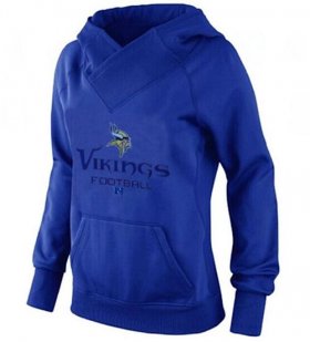 Wholesale Cheap Women\'s Minnesota Vikings Big & Tall Critical Victory Pullover Hoodie Blue