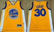 Wholesale Cheap Men's Golden State Warriors #30 Stephen Curry Revolution 30 Swingman 2015-16 Yellow Jersey