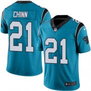 Wholesale Cheap Nike Panthers #21 Jeremy Chinn Blue Men's Stitched NFL Limited Rush Jersey