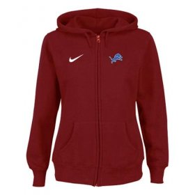 Wholesale Cheap Nike Detroit Lions Ladies Tailgater Full Zip Hoodie Red