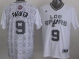 Wholesale Cheap San Antonio Spurs #9 Tony Parker Revolution 30 Swingman 2014 Noche Latina White Jersey