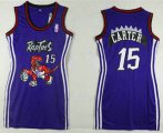 Wholesale Cheap Women's Toronto Raptors #15 Vince Carter Purple Dress