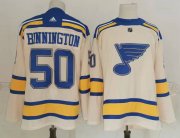 Wholesale Cheap Men's St Louis Blues #50 Jordan Binnington Cream 2022 Winter Classic Authentic Jersey