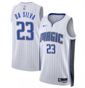 Men\'s Orlando Magic #23 Tristan Da Silva White 2024 Draft Association Edition Stitched Basketball Jersey