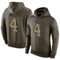 Wholesale Cheap NFL Men's Nike Dallas Cowboys #4 Dak Prescott Stitched Green Olive Salute To Service KO Performance Hoodie