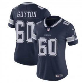 Cheap Women\'s Dallas Cowboys #60 Tyler Guyton Navy 2024 Draft Vapor Limited Football Stitched Jersey(Run Small)