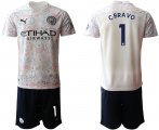 Wholesale Cheap Men 2020-2021 club Manchester City away 1 white Soccer Jerseys