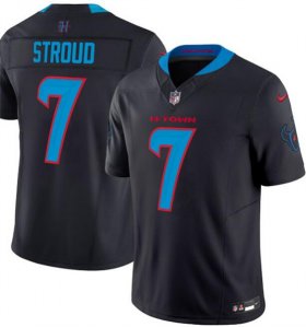 Wholesale Cheap Men\'s Houston Texans #7 C.J. Stroud Black 2024 Vapor F.U.S.E. Limited Stitched Jersey