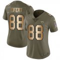 Wholesale Cheap Nike Jaguars #88 Tyler Eifert Olive/Gold Women's Stitched NFL Limited 2017 Salute To Service Jersey