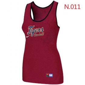 Wholesale Cheap Women\'s Nike Detroit Tigers Tri-Blend Racerback Stretch Tank Top Red