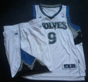 Wholesale Cheap Minnesota Timberwolves 9 Ricky Rubio White Revolution 30 Swingman NBA Suits