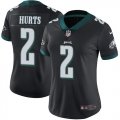 Wholesale Cheap Nike Eagles #2 Jalen Hurts Black Alternate Women's Stitched NFL Vapor Untouchable Limited Jersey