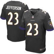 Wholesale Cheap Nike Ravens #23 Tony Jefferson Black Alternate Men's Stitched NFL New Elite Jersey