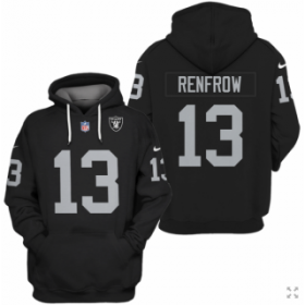 Wholesale Cheap Men\'s Las Vegas Raiders #13 Hunter Renfrow Black 2021 Pullover Hoodie