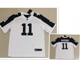 Wholesale Cheap Men\'s Dallas Cowboys #11 Micah Parsons White Thanksgiving Vapor Untouchable Stitched NFL Nike Limited Jersey