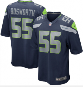 Wholesale Cheap Nike Seattle Seahawks #55 Brian Bosworth Steel Blue Team Color Men\'s Stitched NFL Vapor Untouchable Limited Jersey