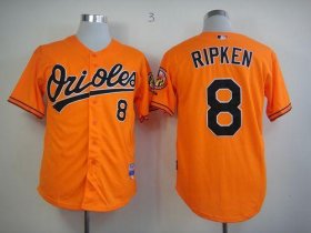 Wholesale Cheap Orioles #8 Cal Ripken Orange Cool Base Stitched MLB Jersey