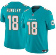 Cheap Men's Miami Dolphins #18 Tyler Huntley Aqua 2024 F.U.S.E Vapor Limited Stitched Football Jersey