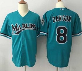 Wholesale Cheap Mitchell And Ness 1995 marlins #8 Andre Dawson Green Throwback Stitched MLB Jersey