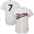 Wholesale Cheap Twins #7 Joe Mauer Cream Stitched Youth MLB Jersey