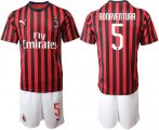 Wholesale Cheap AC Milan #5 Bonaventura Home Soccer Club Jersey