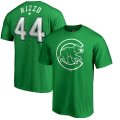 Wholesale Cheap Chicago Cubs #44 Anthony Rizzo Majestic St. Patrick's Day Stack Player Name & Number T-Shirt Kelly Green