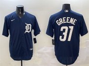 Cheap Men's Detroit Tigers #31 Riley Greene Navy Cool Base Stitched Baseball Jersey