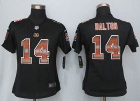 Wholesale Cheap Nike Bengals #14 Andy Dalton Black Team Color Women\'s Stitched NFL Elite Strobe Jersey