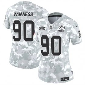 Cheap Women\'s Green Bay Packers #90 Lukas Van Ness 2024 F.U.S.E Arctic Camo Salute To Service Limited Stitched Football Jersey(Run Small)