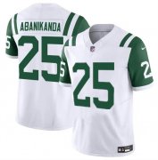 Cheap Men's New York Jets #25 Israel Abanikanda White Classic Alternate Vapor F.U.S.E. Limited Football Stitched Jersey