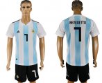 Wholesale Cheap Argentina #7 Benedetto Home Soccer Country Jersey