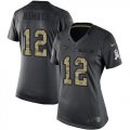 Wholesale Cheap Nike Jets #12 Joe Namath Black Women's Stitched NFL Limited 2016 Salute to Service Jersey