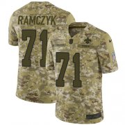 Wholesale Cheap Nike Saints #71 Ryan Ramczyk Camo Men's Stitched NFL Limited 2018 Salute To Service Jersey