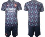 Wholesale Cheap Men 2021-2022 Club Arsenal away blue blank Soccer Jersey