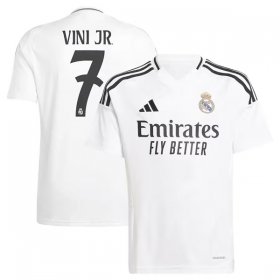 Men\'s Real Madrid #7 Vini Jr. White 2024-25 Soccer Jersey