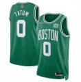 Cheap Men's Boston Celtics #0 Jayson Tatum Kelly Green 2024 Finals Icon Edition Stitched Basketball Jersey