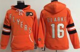 Wholesale Cheap Philadelphia Flyers #16 Bobby Clarke Orange Women's Old Time Heidi NHL Hoodie