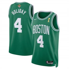 Wholesale Cheap Men\'s Boston Celtics #4 Jrue Holiday Green 2024 Finals Champions Icon Edition Stitched Basketball Jersey