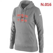 Wholesale Cheap Women's Nike Tampa Bay Buccaneers Heart & Soul Pullover Hoodie Light Grey