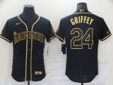 Wholesale Cheap Men Seattle Mariners 24 Griffey Black Elite Nike 2021 MLB Jerseys