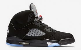 Wholesale Cheap Air Jordan 5 Retro 2016 release Black/Red-metallic silver