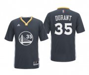 Wholesale Cheap Men's Golden State Warriors #35 Kevin Durant Black Short-Sleeved Revolution 30 Swingman Basketball Jersey