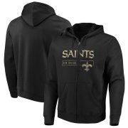 Wholesale Cheap New Orleans Saints Majestic Hyper Stack Full-Zip Hoodie Black