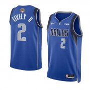 Cheap Men's Dallas Mavericks #2 Dereck Lively II Blue 2024 Finals Icon Edition Stitched Basketball Jersey