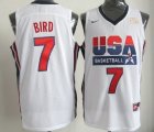 Wholesale Cheap 1992 Olympics Team USA #7 Larry Bird White Swingman Jersey