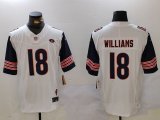 Men's Chicago Bears #18 Caleb Williams Limited White Fashion FUSE Jersey