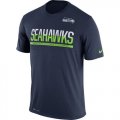 Wholesale Cheap Men's Seattle Seahawks Nike Practice Legend Performance T-Shirt Navy