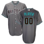 Wholesale Cheap Arizona Diamondbacks Majestic 2017 Cool Base Custom Jersey Gray Teal